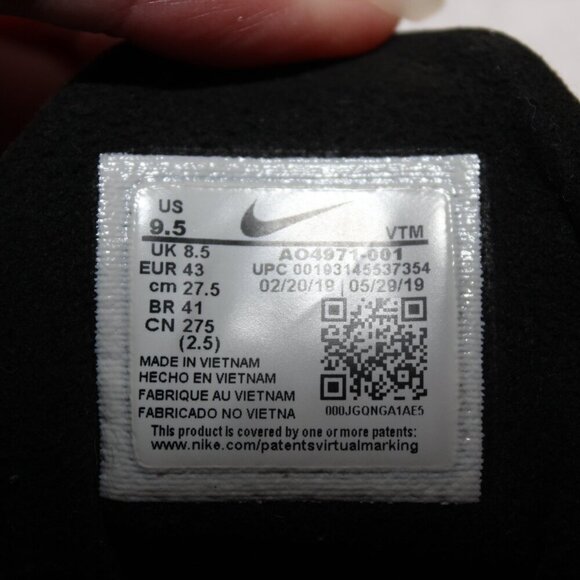 Nike Mens Air Max 270 React Shoes Gray Black Size 9.5 A04971-001 Lifestyle - Picture 7 of 7